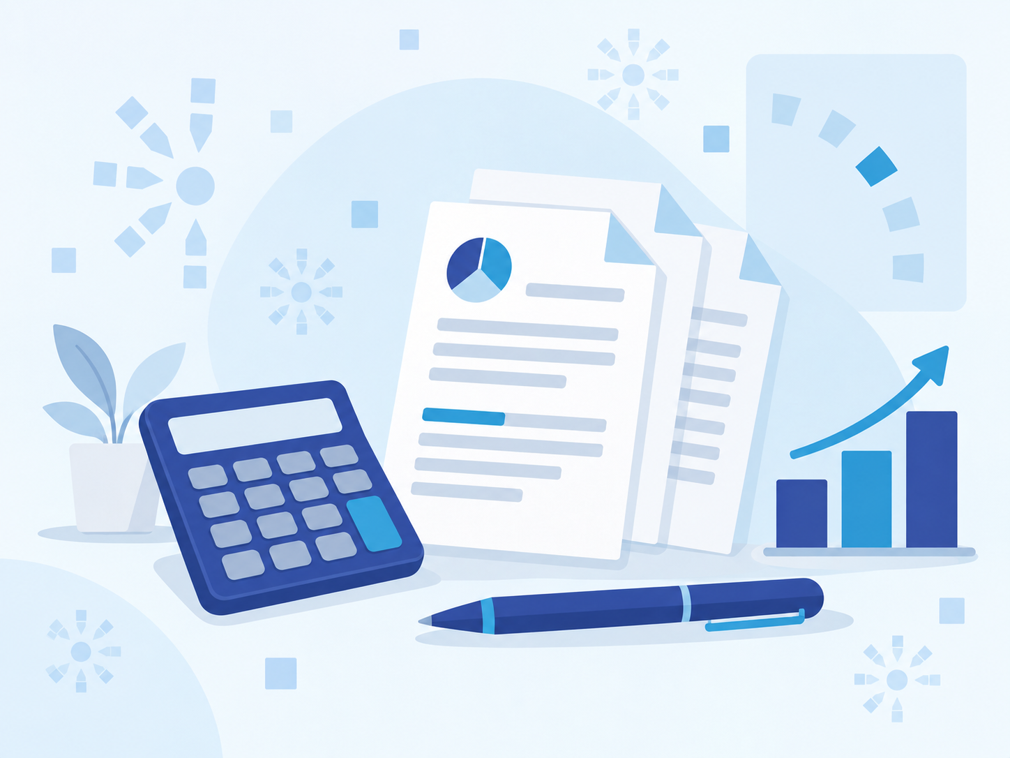 Illustration of organised accounts and business growth
